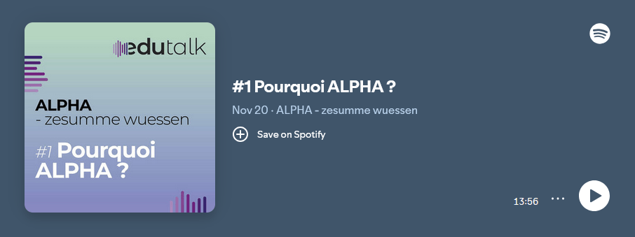News Single Image - Entdeckt de Podcast „ALPHA – zesumme wuessen“!